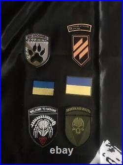 Drapeau militaire de guerre d'Ukraine + 6 patchs Forces armées