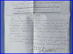 ECOLE SPECIALE IMPERIALE MILITAIRE lettre admission AN 13 1805 sign. BERTHIER