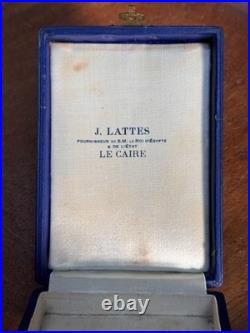 Egypte Écrin Boîte Décoration D'officier De L'ordre Du Nil Lattes Le Caire 1945