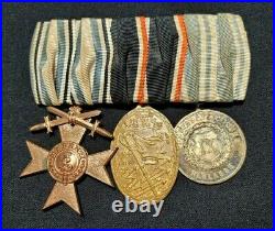 Empire Allemand Bavière placard Croix Médailles 1914-1918 WW1 German Medals