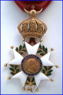 En OR GOLD Second empire Ordre de la Légion d'honneur Napoléon Officier médaille