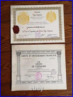 Ensemble De 18 Brevets Et Diplômes D'un Resistant Belge 39-45 Wwii Médaille