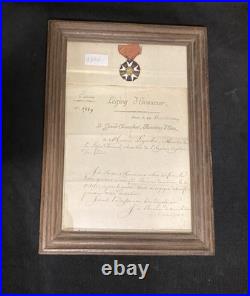 Ensemble Lettre et Légion d'Honneur du 1er Modéle 1er Empire