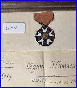 Ensemble Lettre et Légion d'Honneur du 1er Modéle 1er Empire