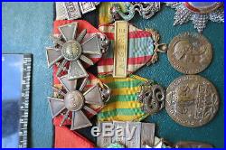 Ensemble de 8 médailles guerre 39-45 Indochine Légion honneur Dragon ANNAM