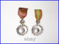 Ensemble de deux Médailles Nichan Iftikhar Tunisie Argent Email Epoque XIX-XXe