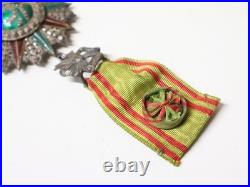 Ensemble de deux Médailles Nichan Iftikhar Tunisie Argent Email Epoque XIX-XXe