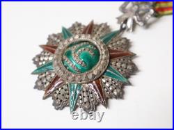 Ensemble de deux Médailles Nichan Iftikhar Tunisie Argent Email Epoque XIX-XXe