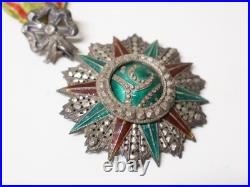 Ensemble de deux Médailles Nichan Iftikhar Tunisie Argent Email Epoque XIX-XXe