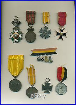 Ensemble originale de médailles du 1er Empire Belge Francais Hollandais