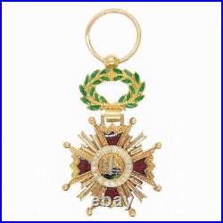 Espagne. Médaille miniature de l'ordre d'isabelle la catholique en or et émail