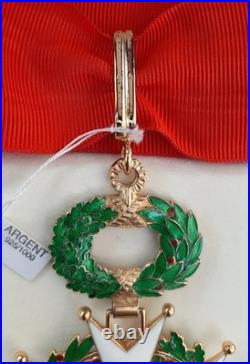 Etoile Commandeur en vermeil Légion d'Honneur + Rosette + Ecrin cuir RF Arthus B