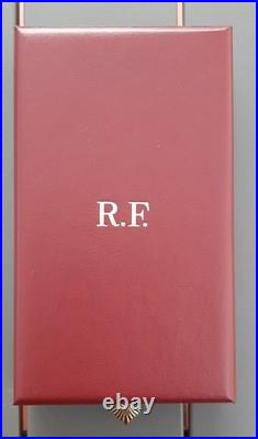 Etoile Commandeur en vermeil Légion d'Honneur + Rosette + Ecrin cuir RF Arthus B