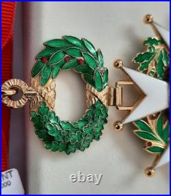 Etoile Commandeur en vermeil Légion d'Honneur + Rosette + Ecrin cuir RF Arthus B