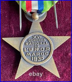 Etoile de Lyautey XV° Congrès National de l'U. N. O. R Maroc 1935