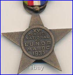 Etoile de Lyautey- XV° congrès national de l'U. N. O. R. Maroc 1935