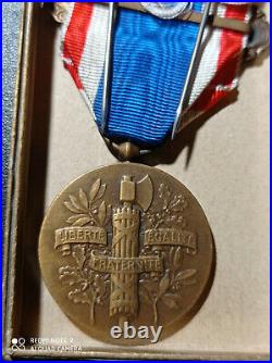 F10/0 Rare médaille de la fidélité française en boite guerre 1914 1918 medal