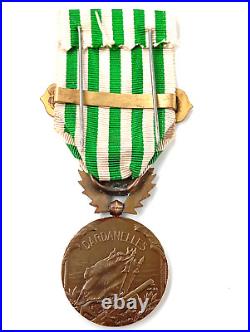 F3S (REF7308) Belle médaille militaire des Dardannelles avec sa barrette 14/18