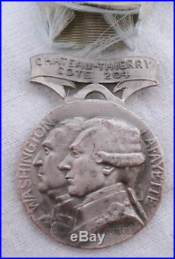 FRANCE USA Médaille de Chateau Thierry Lafayette french medal ww1 poilu verdun