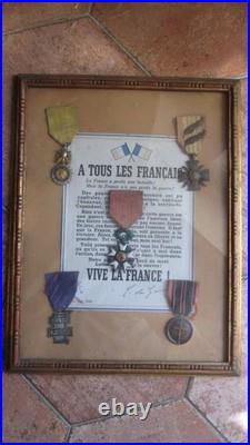 FRANCE décorations d'un combattant volontaire France Libre / résistance