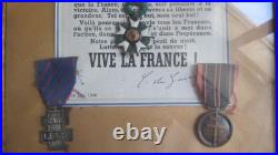 FRANCE décorations d'un combattant volontaire France Libre / résistance
