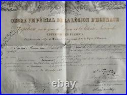 France Diplome De Commandeur De La Légion D'honneur Second Empire 1860