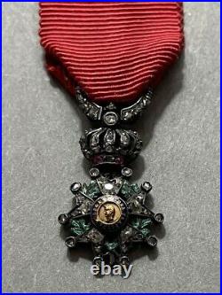 France Légion d'honneur 2nd Empire miniature de luxe à brillants