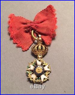 France Légion dhonneur 1er Empire en or modifiée sous la Restauration