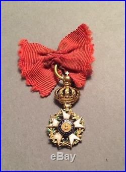 France Légion dhonneur 1er Empire en or modifiée sous la Restauration