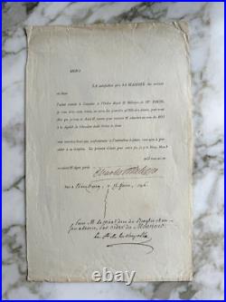 France Lettre De Nomination Ordre De Saint Louis 1796 Signature Duc De Broglie