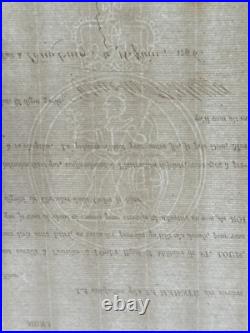 France Lettre De Nomination Ordre De Saint Louis 1796 Signature Duc De Broglie