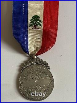 France Liban Levant Ordre Merite Libanais- 1 Type, 2eme Degree- Argent Rare