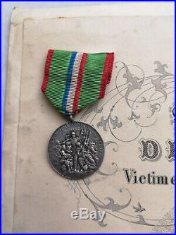 France Médaille 2ème Armée De La Loire Général Chanzy Brevet Second Empire