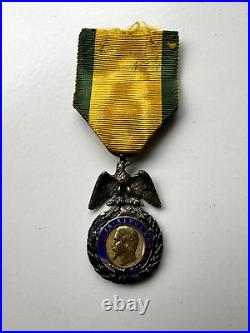 France Médaille Militaire 2ème Type En Vermeil Argent Et Émail Napoléon III