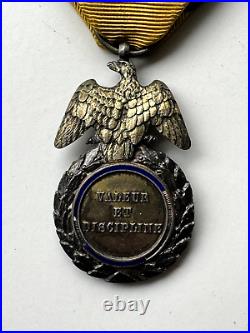 France Médaille Militaire 2ème Type En Vermeil Argent Et Émail Napoléon III