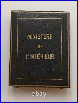 France Médaille Ministère De L'interieur Actes De Devouement + Miniature & Écrin