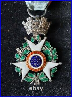 France- Medaille- ordre- Croix de juillet 1830
