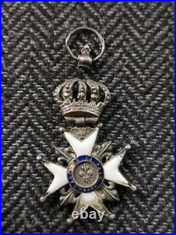 France Ordre Décoration Du Lys Louis XVIII Dieu Et Le Roi Restauration Médaille