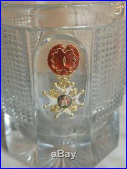 Gobelet En Cristal Baccarat Croix De L'ordre De Saint Louis Époque Restauration