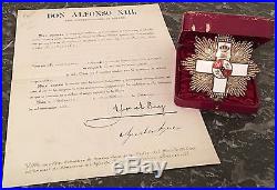 Grand-croix du Mérite militaire espagnol + écrin + diplôme d'un général français