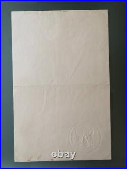 Grèce Diplôme Brevet De L'ordre Royal Du Phénix Édouard D'argent