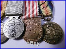 Groupe Médailles demi-taille Guerre 1914/18 Château-Thierry Saint Mihiel Verdun