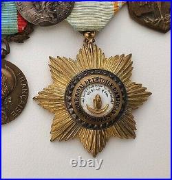 Groupe de décorations d'un officier 1939-1945, Indochine, Algérie, Anjouan