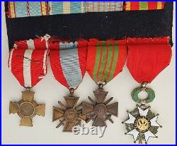Groupe de décorations d'un officier 1939-1945, Indochine, Algérie, Anjouan