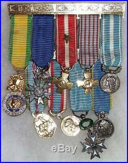 Groupe miniatures Médailles 2° GUERRE LÉGION ALGÉRIE COLONIAL ETOILE NOIRE WWII
