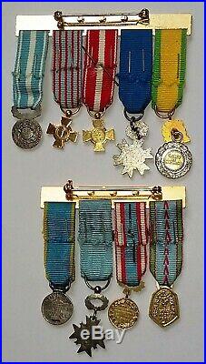 Groupe miniatures Médailles 2° GUERRE LÉGION ALGÉRIE COLONIAL ETOILE NOIRE WWII