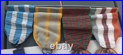 Grouping Italie WW2 Placard 4 Médailles Guerre 1940-1945 Merito Guerra ORIGINAL