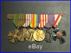 H12 Superbe barrette de médailles militaires guerre 14 18 french medal N°1
