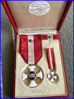 ITALIE. Ordre de la Couronne commandeur en or, parfait état. AUCUNE CASSE