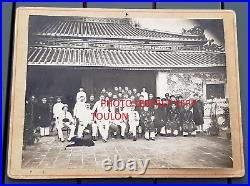 Indochine 1880-1900 Photo Palais Hué Annam Mandarin Kim Khanh Dragon Vietnam